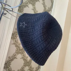 未使用　タグ付き　Poika F レディース バケットハット ブラック バケハ スター ワンポイント BA494