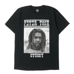 【美品】STUSSY ステューシー Tシャツ サイズ:M / Peter Toshフォト プリント クルーネック Tシャツ / ブラック 黒 / トップス カットソー 半袖 / オフィシャルコラボ【メンズ】【中古】