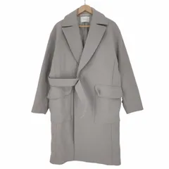 パブリックトウキョウ PUBLIC TOKYO cashmere silk melton coat 極 カシミヤ シルク メルトン タイロッケン コート レディース  3のサムネイル