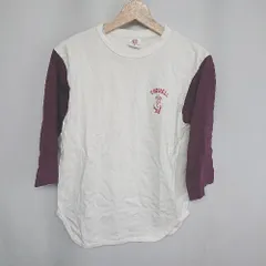 ◇ CORNELL UNIVERSITY コーネル大学 長袖 Tシャツ サイズF アイボリー パープル系 レディース E  【1408220017096】