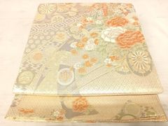 袋帯 六通柄 金糸 華文 花菱 七宝 菊 - メルカリ