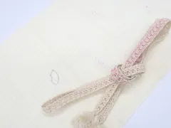 【一輝堂】リサイクル着物 和装小物 帯揚げ帯締めセット 帯揚 帯締 夏物 夏 丹後ちりめん 平組 25w06-7976