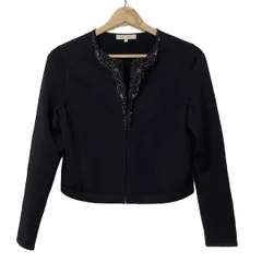 美品♡ エポカ EPOCA カーディガン ボレロ ブラック 長袖 ショート丈 L