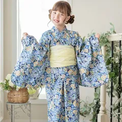 【花柄ネイビー】ワンピースにもなる浴衣　2WAYセパレート浴衣　キャサリンコテージ　TAK