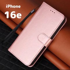 【iPhone16e】ピンク iPhone ケース 手帳型 カード収納