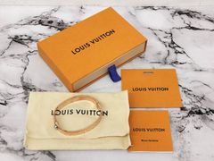 【LOUIS VUITTON】ルイ ヴィトン カフ ナノグラム バングル ブレスレット Mサイズ M00254 ピンクゴールド メッキ レディース