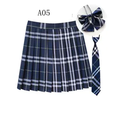 3点セットスクールスカートスカート 未使用 蝶結び ネクタイ チェック柄 制服 プリーツスカート スカート JK ミニスカート 学生服 女子高生 コスプレjianyue01