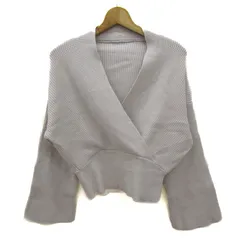 グレイル ニット トップス 長袖 カシュクール セーター レディース Fサイズ ベージュ GRL 【中古】