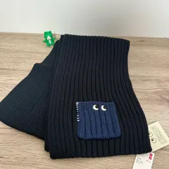 アニヤハインドマーチ ユニクロ マフラー ネイビー 2023