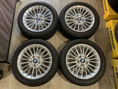 【2501026】BMW 3シリーズ 純正 ホイール 17インチ 7.5J +37 PCD120 5H + BRIDGESTONE POTENZA S001 RFT 225/50R17 2011年 5mm