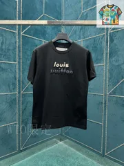 【今日WTO】LOUIS VUITTON 1v カラーブロック 串珠柄 Alphabet Short Sleeve T-FR32