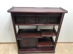 飾り棚 和棚 茶棚　アンティーク Amazon.co.jp: 茶箪笥 茶棚 飾り棚 昭和レトロ 和室 唐木