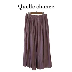 【新品 タグ付き】Quelle chance ケルシャンス ロングスカート マキシスカート LL パープル ウエストゴムのサムネイル