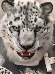 着ぐるみヘッド ウサギ耳 赤 兎面 全頭ヘッド ケモノ マスク