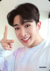 中古】コレクションカード(男性) MONSTA X/ウォノ(WONHO)/裏面黒・文字