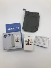 アダプター　トラベル　ADAPTOR 変換アダプタ 125V 6A 13A ユニバーサル　EU US UK AU 電源アダプタープラグ　白