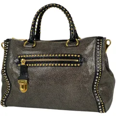 レア✨ PRADA ショルダーバッグ ハトメスタッズ アーカイブ ブラウン 1bh096viph-cara.jpg
