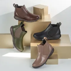 ラックラック 履いて歩いて全身運動！ 空飛ぶ　洗える ストレッチ サイドゴアブーツ〈ブラック〉