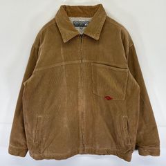 古着 クイックシルバー Quiksilver ジャケット コーデュロイ フルジップジャケット ボア ワンポイントロゴ 襟付き S  ベージュ メンズ