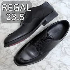 【美品】REGAL レザーシューズ 23.5　リーガル レディース ビジネスシューズ ドレスシューズ 外羽根式 Uチップ プレーントゥ  冠婚葬祭 フォーマル 日本製