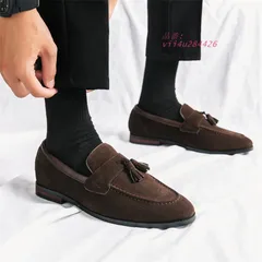 紳士靴 メンズ ローファー ビジネス革靴 タッセルスリッポン スエード 通勤 フラットヒール ウォーキング モカシン 通学 お出掛け 男子  vii4u284426