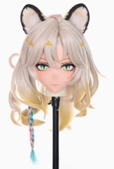 ☆即納 全頭マスク カツラ付き ロック付き NO.343 フリーサイズ ドール  