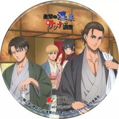 [Used] Badge/Pin Set - Large Can Badge Stand"Attack Titan× Nara Health Land Attack on Hot Springs & Sauna Investigation Special Talk Show" Participant Benefits