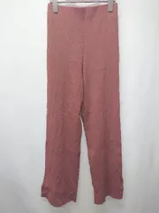 ◇ Θ Mila Owen ミラ オーウェン スリット リブニット パンツ サイズ0 ピンク系 ブラウン系 レディース E  【1507160002688】