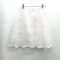 ◇ ⊂ MERCURYDUO マーキュリーデュオ レース ミニ 台形 スカート サイズF アイボリー レディース E  【1503050016650】