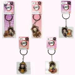 鬼滅の刃 メタルキーホルダー 5点セット 栗花落カナヲ / 竃門彌豆子 / 胡蝶しのぶ