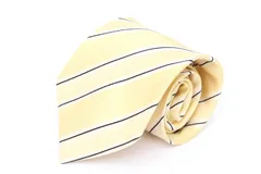 ジバンシィ ブランドネクタイ ストライプ柄 シルク メンズ イエロー GIVENCHY 【中古】