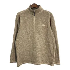 THE NORTH FACE ノースフェイス ハーフジップ フリースジャケット アウトドア ベージュ (メンズ L) 中古 古着 T1239