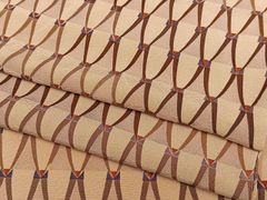 平和屋着物▽上質な小紋　単衣　網目文　正絹　逸品　AAAS1678oa