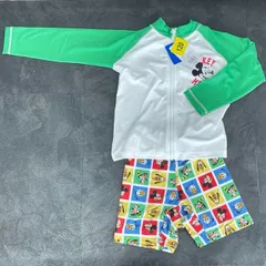 新品 タグ付き Disney ディズニー ミッキー 子供用 水着 ラッシュガード 男の子 120サイズ 身長115-125 胸囲57-63 胴囲51-57  / 300858