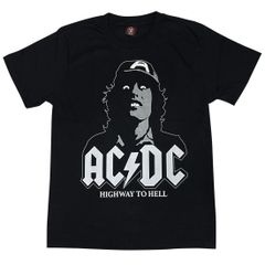 【土日も発送】AC/DC 黒 アンガス・ヤング メンズ レディース ロックＴシャツ バンドＴシャツ ブラック 半袖 RockYeah