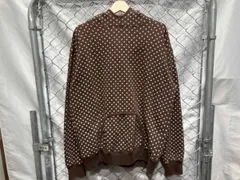 GOOD ENOUGH 00s クロスドット ベンチレーションパーカー 総柄 size L ブラウン グッドイナフ 