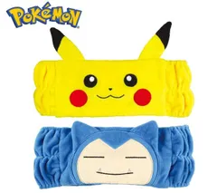 ポケットモンスター ピカチュウ カビゴン ポケモン フェイス ヘアバンド アップ ヘアーバンド キャラクター お泊り会 オフの日 男女兼用 親子ペア ギフト お誕生日 プレゼント  (PM-5537528PK PM-5537531KA 138023)