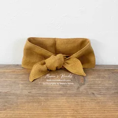 10点売れました⭐️200円引き中⭐️リネン 東炊き キャメル ナチュラル マスタードイエロー  茶 ネッククーラー 夏 保冷剤・冬 カイロ 対応 スカーフ