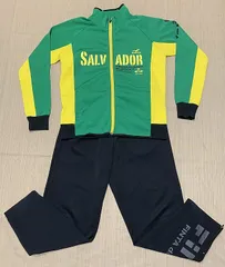 フィンタ ラグランブラジルジャージ上下 セットアップ 緑 黄 黒 グレー L