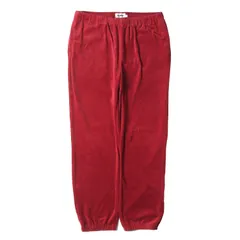 X-LARGE エクストララージ パンツ サイズ:L / ブランドロゴ刺繍 ベロア スウェットパンツ / レッド / ボトムス ズボン【メンズ】