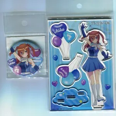 映画 五等分の花嫁 学園アイドル 三玖  アクリルフィギュア＆缶バッチ ２点セット/t005