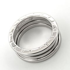 【鑑定済み】正規品 BVLGARI ブルガリ  B-zero1 750 ビーゼロワン 2バンド #54 リング 指輪 K18WG ブランド ジュエリー アクセサリー