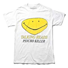 TALKING HEADS Tシャツ【新品 正規品】バンドt ロックt Psycho Killer-White