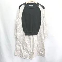 ◇ Bou jeloud ブージュルード 長袖 膝丈 ワンピース サイズFREE グレージュ系 レディース E  【1406050061098】