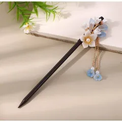 かんざしお花上品控え目大人可愛い白揺れる豪華和装訪問着浴衣成人式セレモニー前撮り