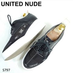 ユナイテッドヌード　厚底　メッシュスニーカー　レースアップ　ブラック　36