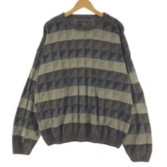 古着 croft&borrow 総柄 アクリルニットセーター メンズXXL/eaa357865