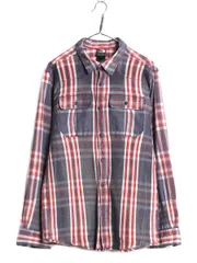 【お得なクーポン配布中!】 ノースフェイス チェック 長袖 ヘビー フランネル シャツ メンズ XL 古着 THE NORTH FACE アウトドア 長袖シャツ ネルシャツ 大きいサイズ