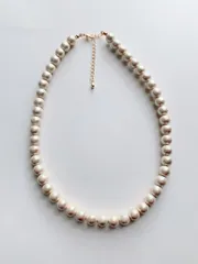 コットンパールのショートネックレス