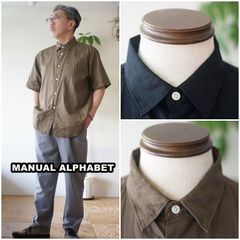 MANUAL ALPHABET マニュアルアルファベット　MA-S-782 　綿麻　コットンリネン　半袖シャツ